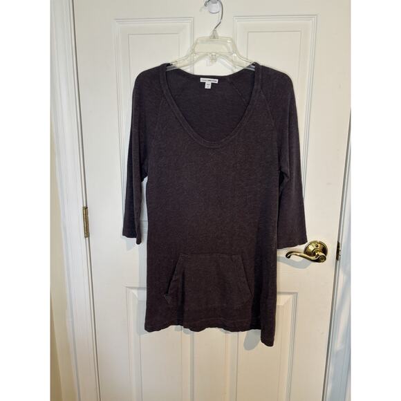James Perse Tops - Standard James Perse 3/4 Sleeve French Terry Tunic Sz 3 Large Minimalist Classic